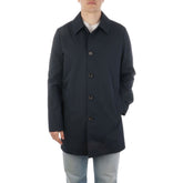 Aquascutum Blue Cotton Men's Trench Coat